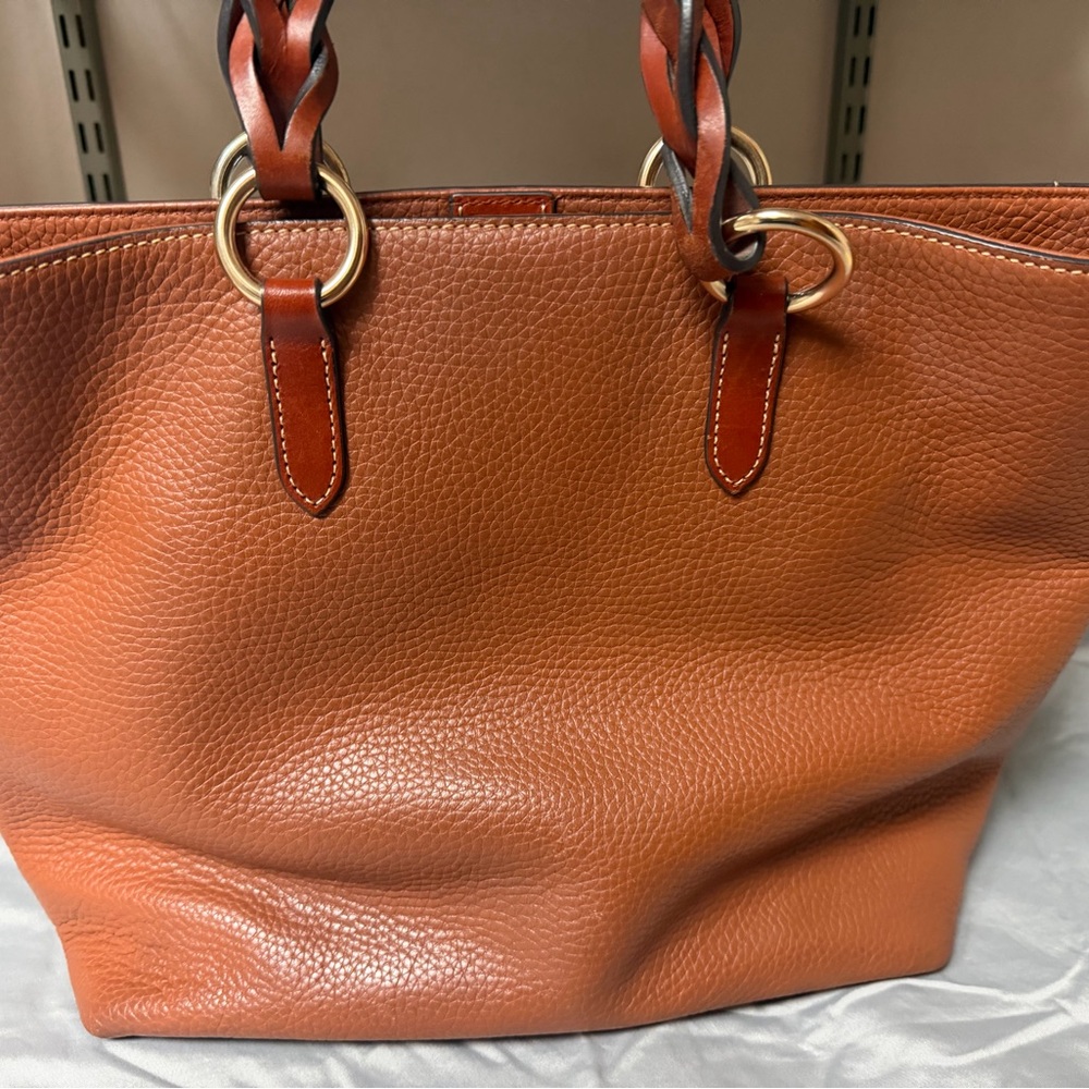 Dooney & Bourke medium brown Leather Tote with Brown Straps - Picture 5 of 10